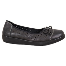 SHELOVET Openwork Ballerina På Paltform svart