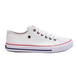 Big Star Low Mäns vita sneakers T174102
