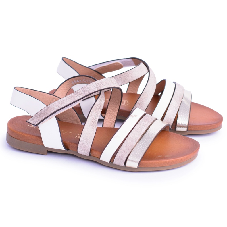 S.Barski Barns vita sandaler med kardborreband LittleReneto