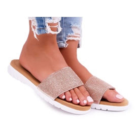 Lu Boo Sandaler med paljetter Sandaler Champagnegodis rosa