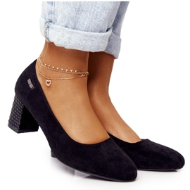Sergio Leone Black Suede Pumps Selva2 svart