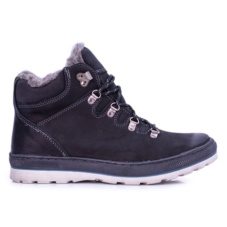 Mario Boschetti Svart läder mäns varma stövlar Abelo