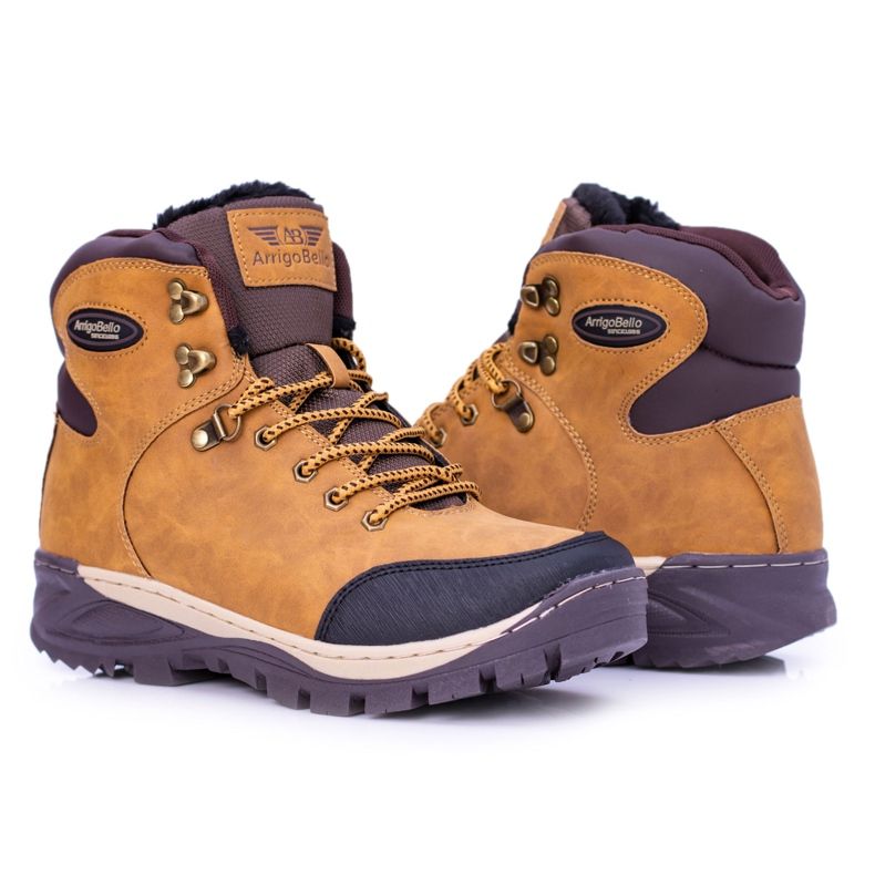 Ax Boxing Varma herrvandringsskor Camel Hear med päls brun