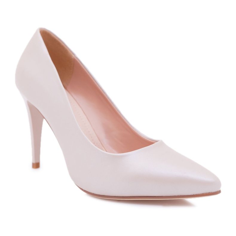 Sergio Leone Pearl Pumps Stilettos Naken Feliciana beige