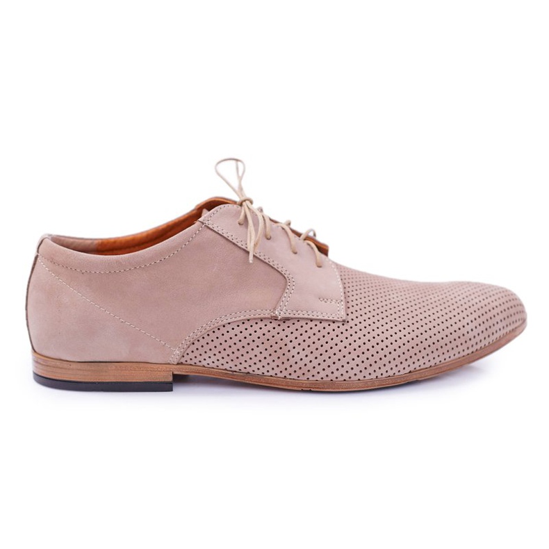 Bednarek Polish Shoes Brogues herr Bednarek Nubuck Openwork Beige Hermes