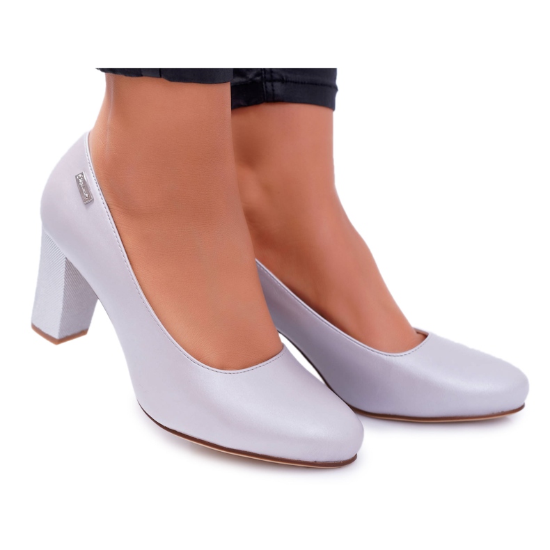 Dampumps Sergio Leone PB130 Silver Pearl Amber grå