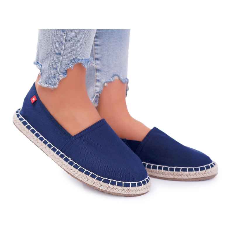 Kvinnors Espadrilles Flätad Sula Marinblå Big Star DD274A151