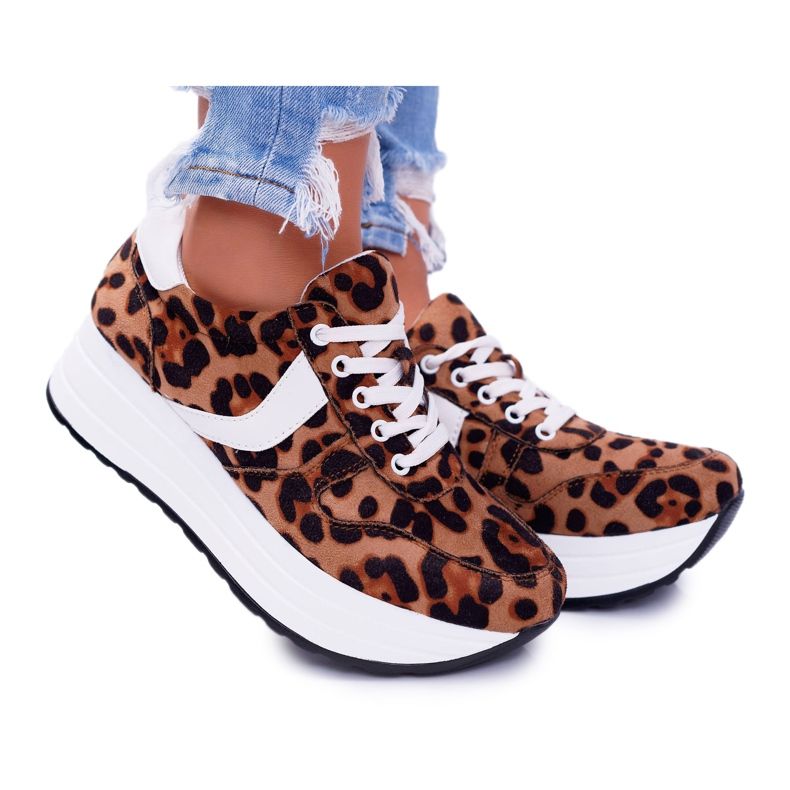 NFR Kvinnors sportskor Leopard SportFreak brun