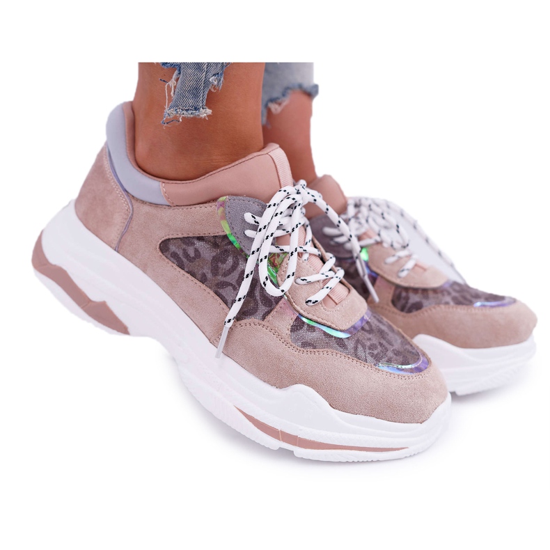 FC1 Kvinnors sportskor High Sole Pink Cabana rosa