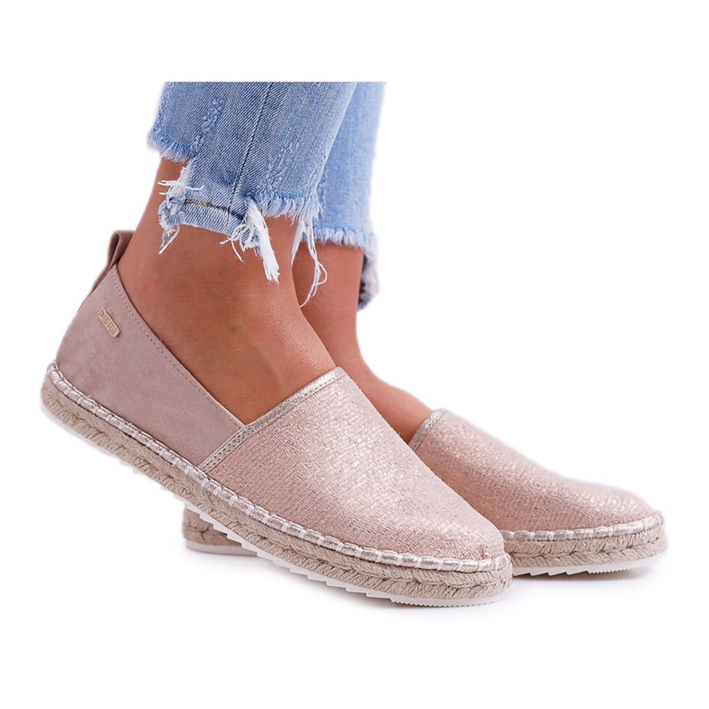 Kvinnors Espadrilles Big Star, flätad sula Beige DD274769