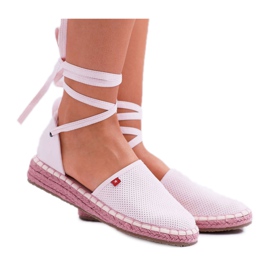 Kvinnors Espadrilles Big Star på den rosa plattformen DD274A192