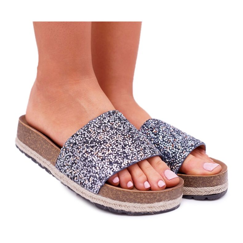 S.Barski Elegant damtofflor Tjock Jersey -sula blå