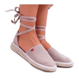 Kvinnors Espadrilles Big Star On Beige Platform DD274A193