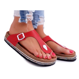 Flip-flops för kvinnor Red Big Star DD274128 röd