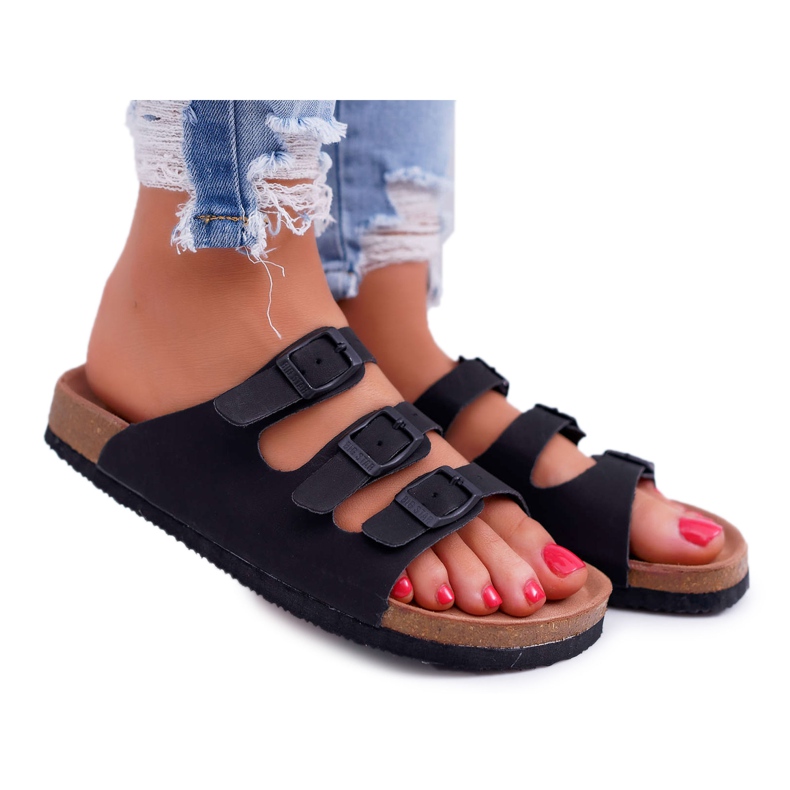 Kvinnors svarta tofflor Big Star DD274139