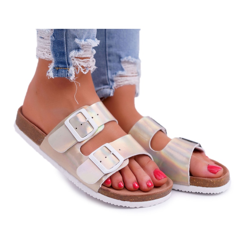 Kvinnors gyllene tofflor Big Star DD274135