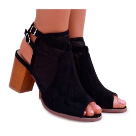 EVE Sandaler för kvinnor Mocka Svart Thido