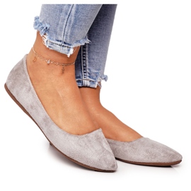 PS1 Grå Damer Ballerinas Mocka