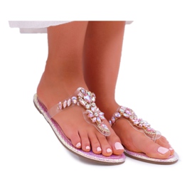 Dam Tofflor Lu Boo Flip-flops Crystals Pink Conathe rosa