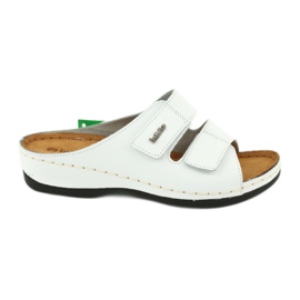 Inblu Women's Leather Flip Flops 158D107 White vit