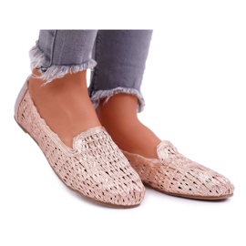 Kvinnors Ballerinas Lu Boo Flätat Roséguld 4Ever rosa