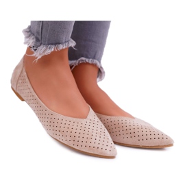 Kvinnors Ballerinas Lu Boo Openwork Beige Dessert