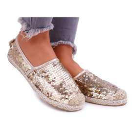 Kvinnors Espadrilles Lu Boo Gold Paljetter Destino gyllene