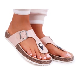 SEA Dam Tofflor Flip-flops On Corks, Lacquered Pink Palette rosa