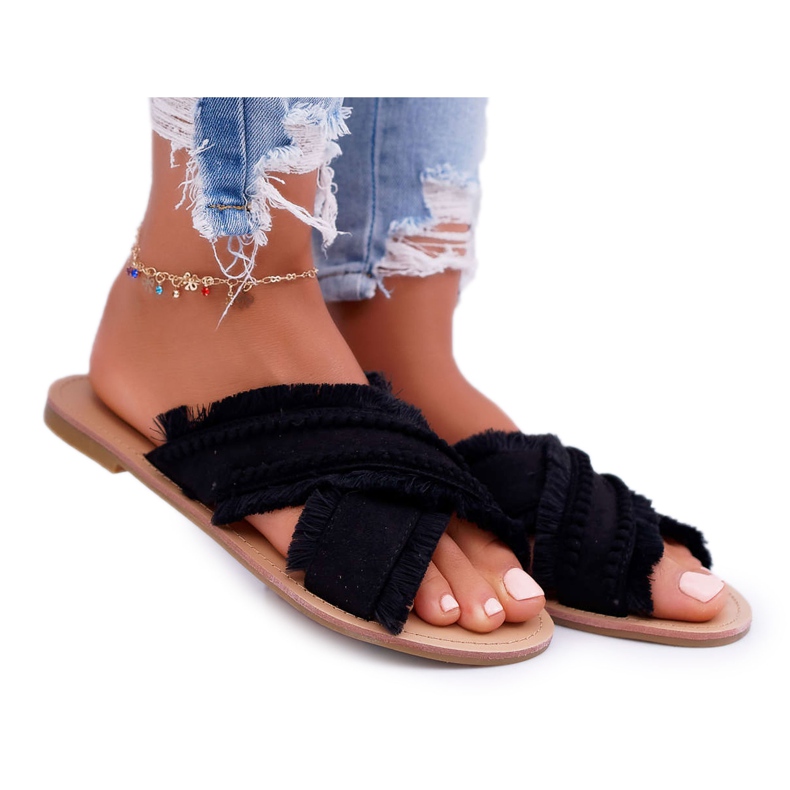 Kvinnors material Tofflor Vices 7269 Black Jamen svart