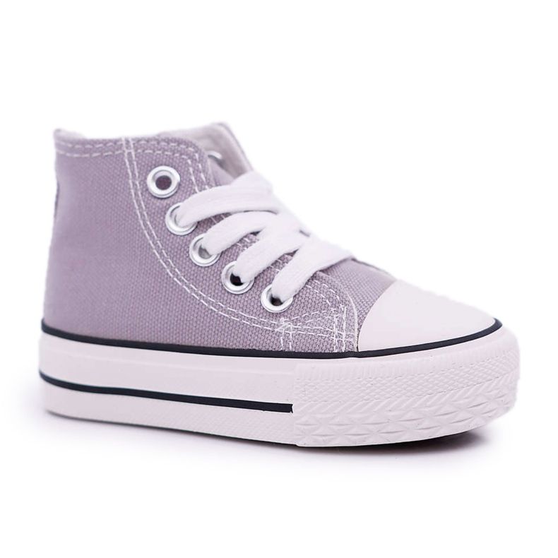 FRROCK Klassiska barnskor hög med dragkedja grå filemon