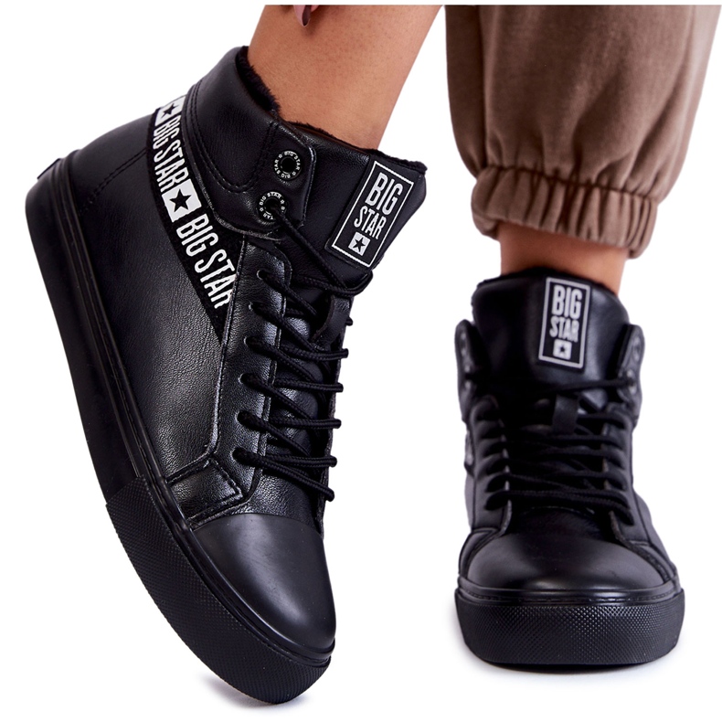Dam Sneakers Big Star High Black EE274355 svart