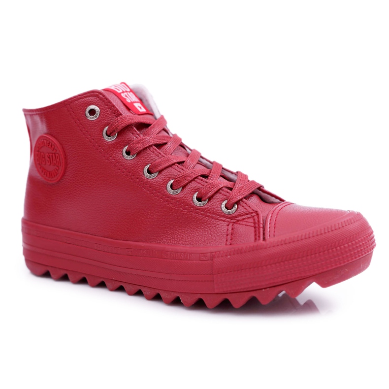 Dam Sneakers Big Star High Warm Röd EE274112