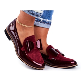 Dam Brogues Maciejka lackade loafers Burgundy 04099-44 / 00-1 röd mångfärgad