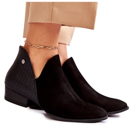 Flatstövlar för kvinnor Maciejka Läder Svart 04091-62 / 00-5