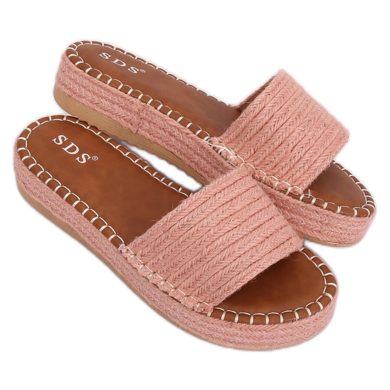 Rosa espadrilles tofflor 7970-PL Rosa