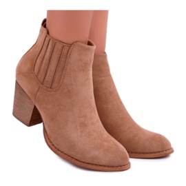 FRID Damskor på högklackat mocka Beige Gomen