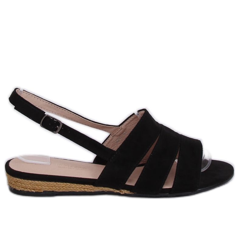 Svarta sandaler espadrilles 9291 Negro