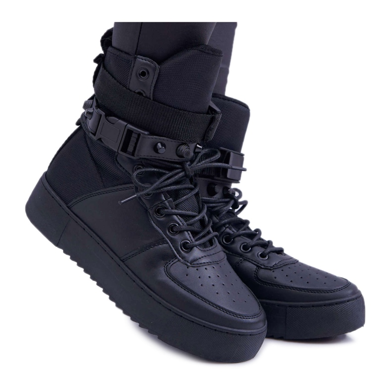 Kvinnors sportskor Black Quake -bälten svart