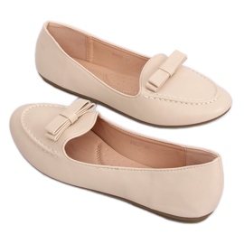 Dam beige loafers A8637 Beige II Kvalitet