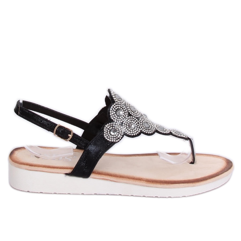 Svarta sandaler 7887-PL Svart