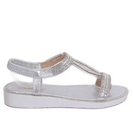 Silver sandaler för kvinnor 127-89 Silver grå