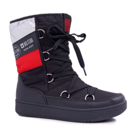 Kvinnors svarta varma snöskor med päls Big Star EE274656