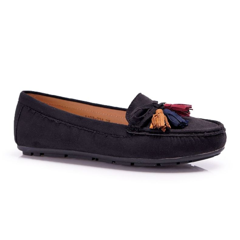 Dam Loafers Mocka Svart S.Barski A199 Mohabe