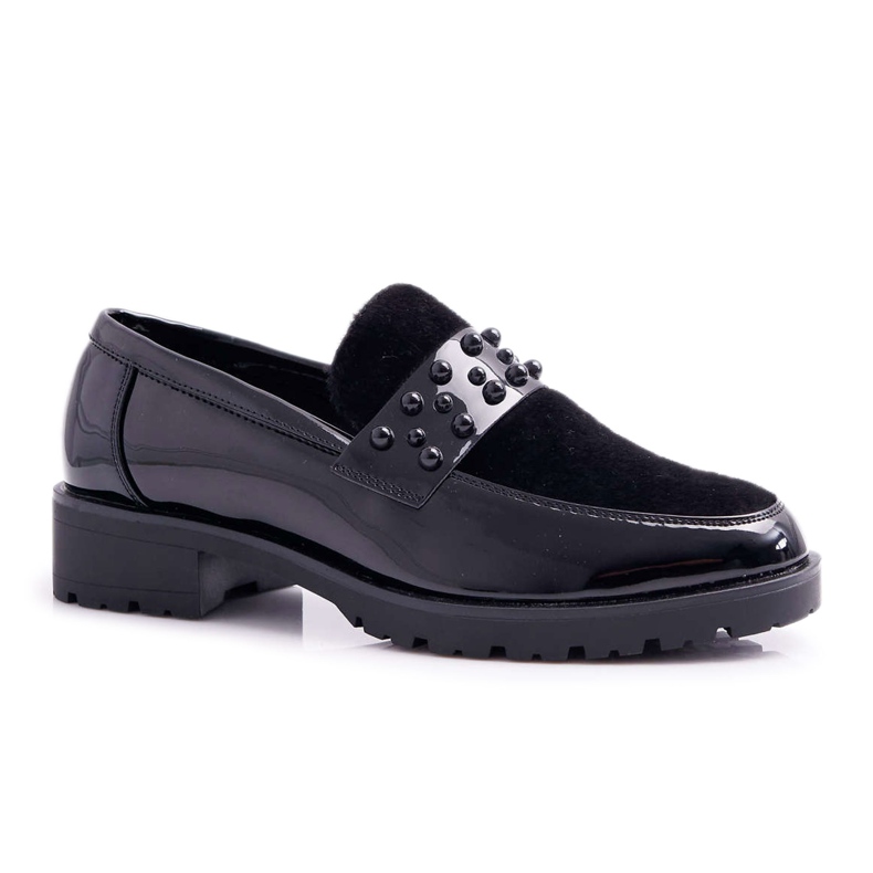 FRANA Slip-on Lacquered Black Delicious för kvinnor svart