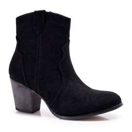 BUGO Kvinnors stövlar på hälen Nutriso Cowboystövlar svart