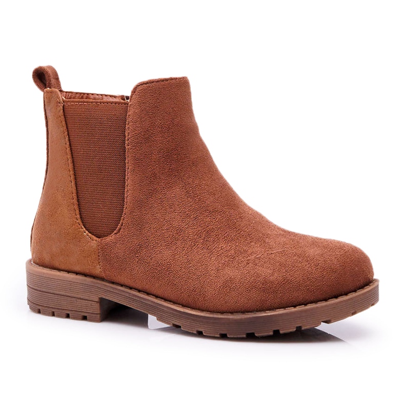 POPA Barnskor med Flat Heel Camel Mergolo brun