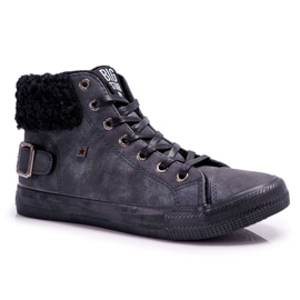Dam Sneakers Big Star High Warm Black EE274080 svart