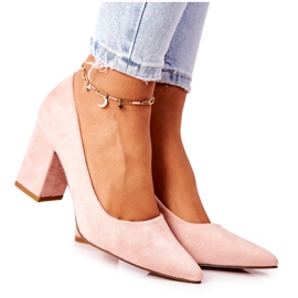 SEA Dampumps på en klack i mocka Beige Florena