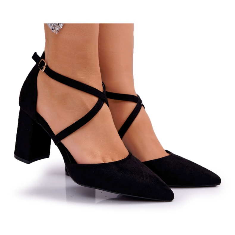 PS1 Kvinnors pumpar på en klack i Spitz Black Future svart