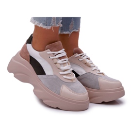 SEA Kvinnors sportskor Tjock sula Beige kardemumma